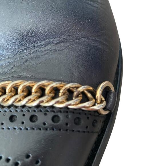 Taft Grail Mens Black Leather Lace Up Chain Boots size 41 US 8 - Picture 5 of 13